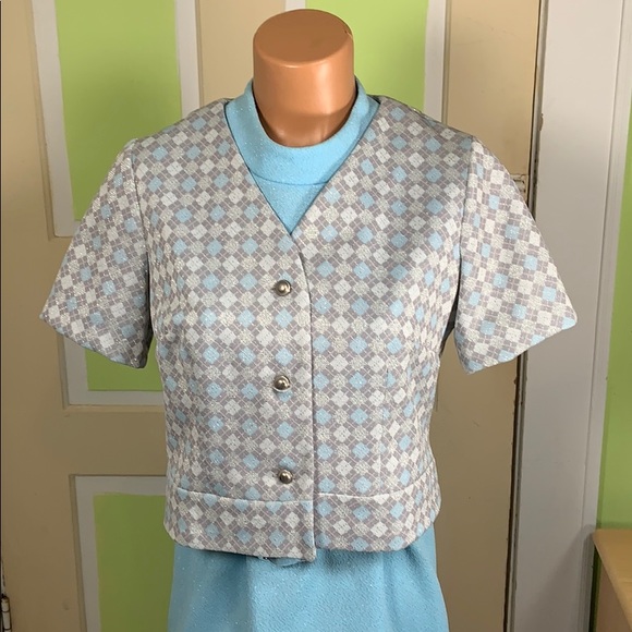 MYNETTE MAXI DRESS SLEEVELESS W/ JACKET LIGHT BLUE - Picture 2 of 8